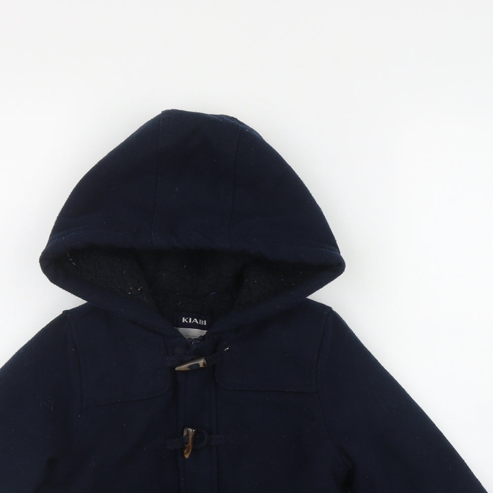 Kiabi Boys Blue   Duffle Coat Coat Size 5 Years  Buckle