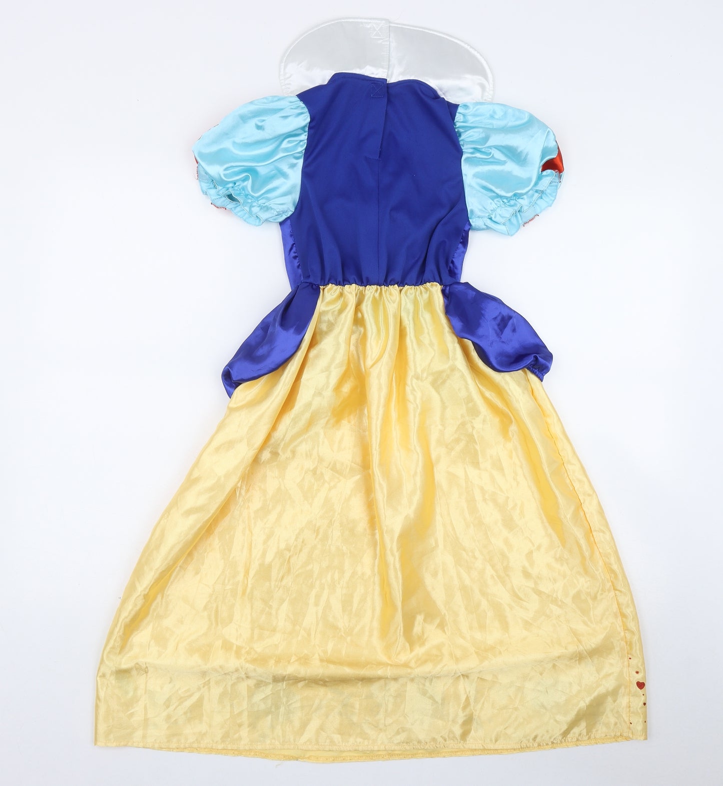 F&F Girls Yellow  Polyester Fit & Flare  Size 7-8 Years  Sweetheart Hook & Loop - Fancy Dress Snow White
