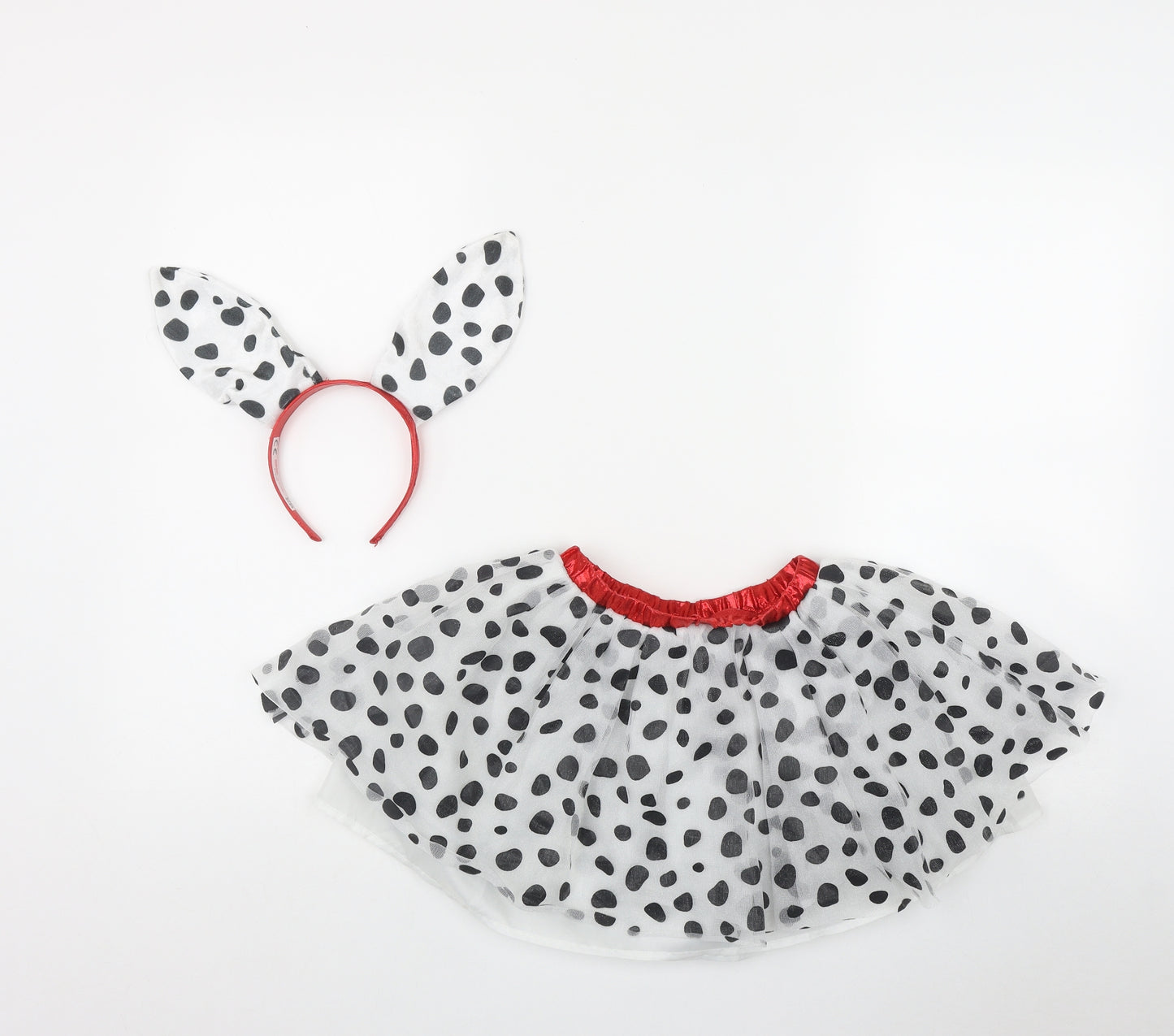 Rubie's Girls White Polka Dot Polyester Flare Skirt One Size  Regular Pull On - Fancy Dress