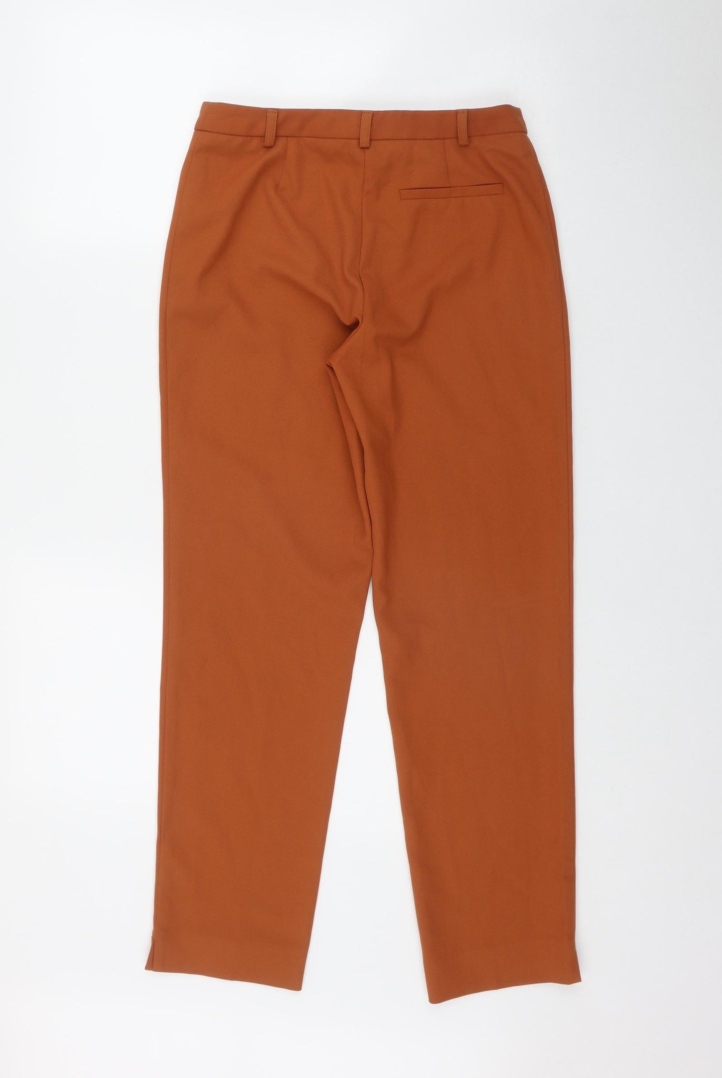 Miss Selfridge Womens Orange  Polyester Trousers  Size 8 L27 in Regular Zip