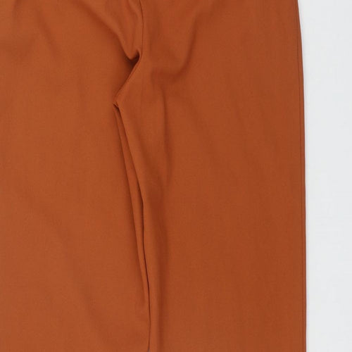 Miss Selfridge Womens Orange  Polyester Trousers  Size 8 L27 in Regular Zip