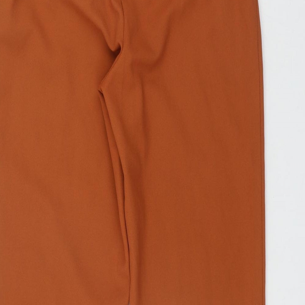 Miss Selfridge Womens Orange  Polyester Trousers  Size 8 L27 in Regular Zip