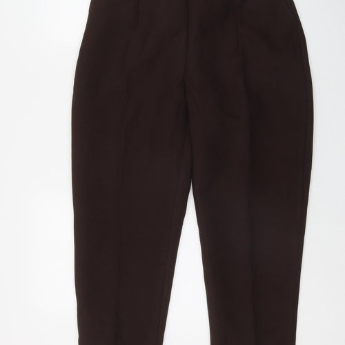 Preworn Womens Brown  Polyester Trousers  Size 16 L25 in Regular