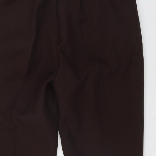 Preworn Womens Brown  Polyester Trousers  Size 16 L25 in Regular