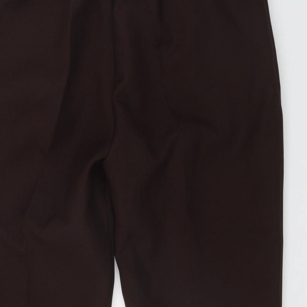 Preworn Womens Brown  Polyester Trousers  Size 16 L25 in Regular