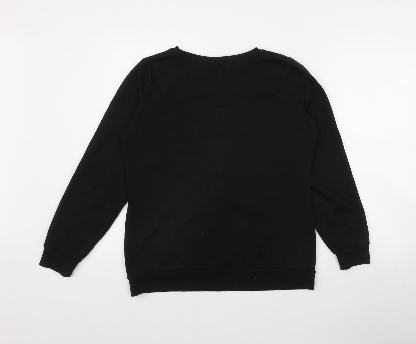 F&F Womens Black  Polyester Pullover Sweatshirt Size 12  Pullover