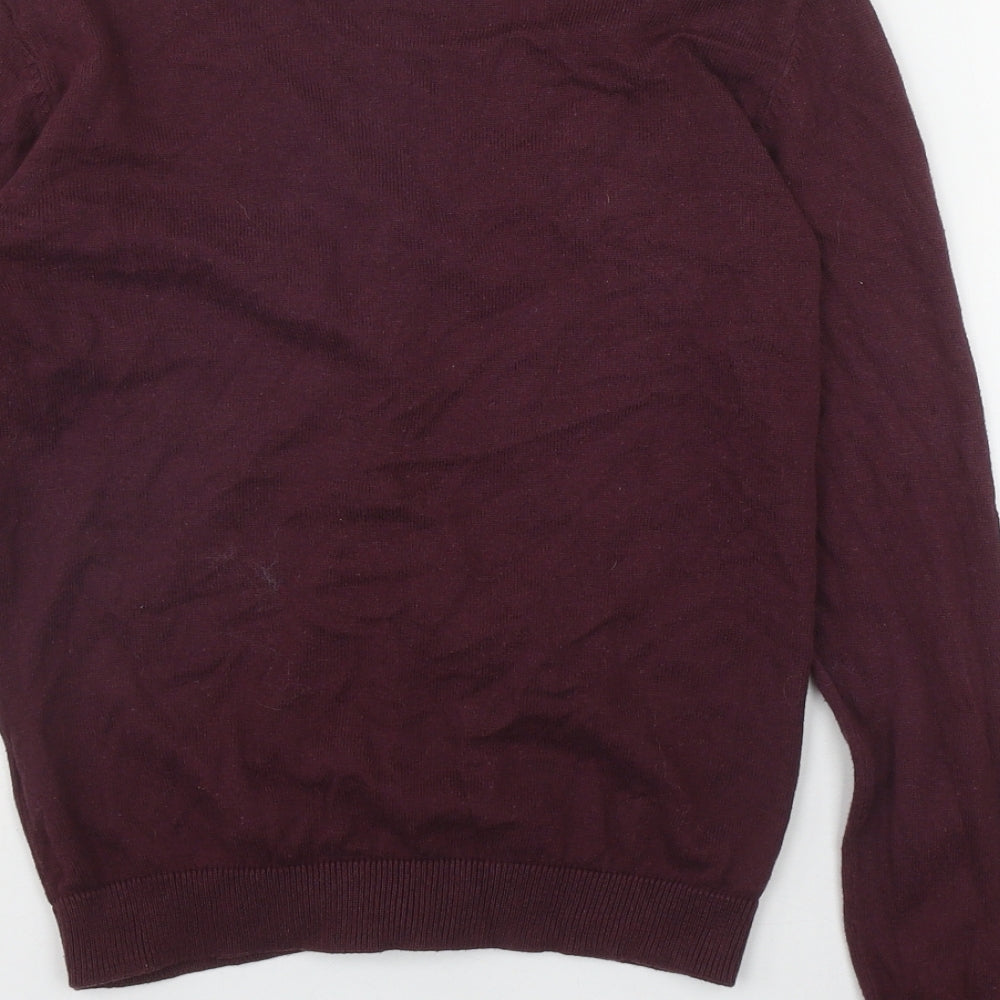 Primark Womens Purple V-Neck  Cotton Cardigan Jumper Size 6