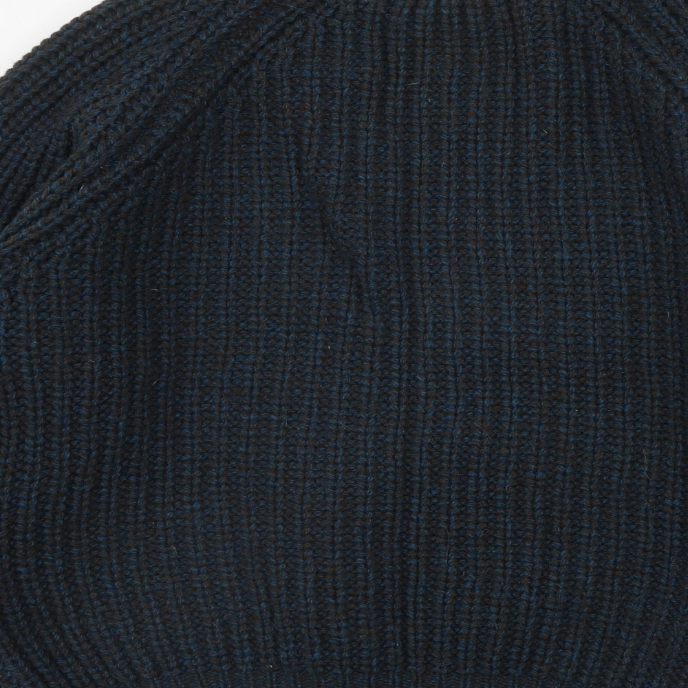 McRitchie Mens Blue Round Neck  Wool Pullover Jumper Size L