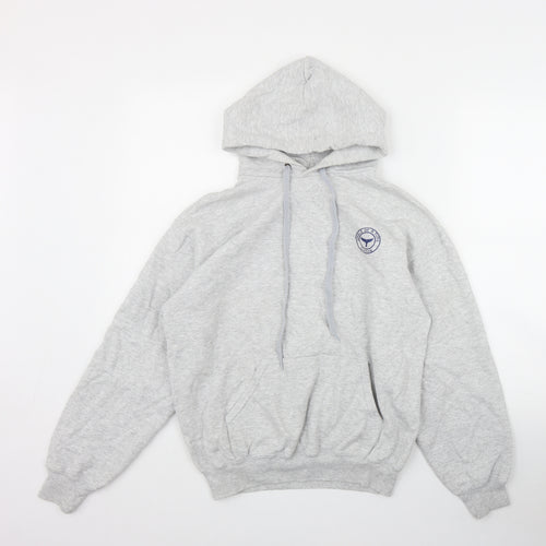 Whale of a Time clothing Mens Grey  Cotton Pullover Hoodie Size S