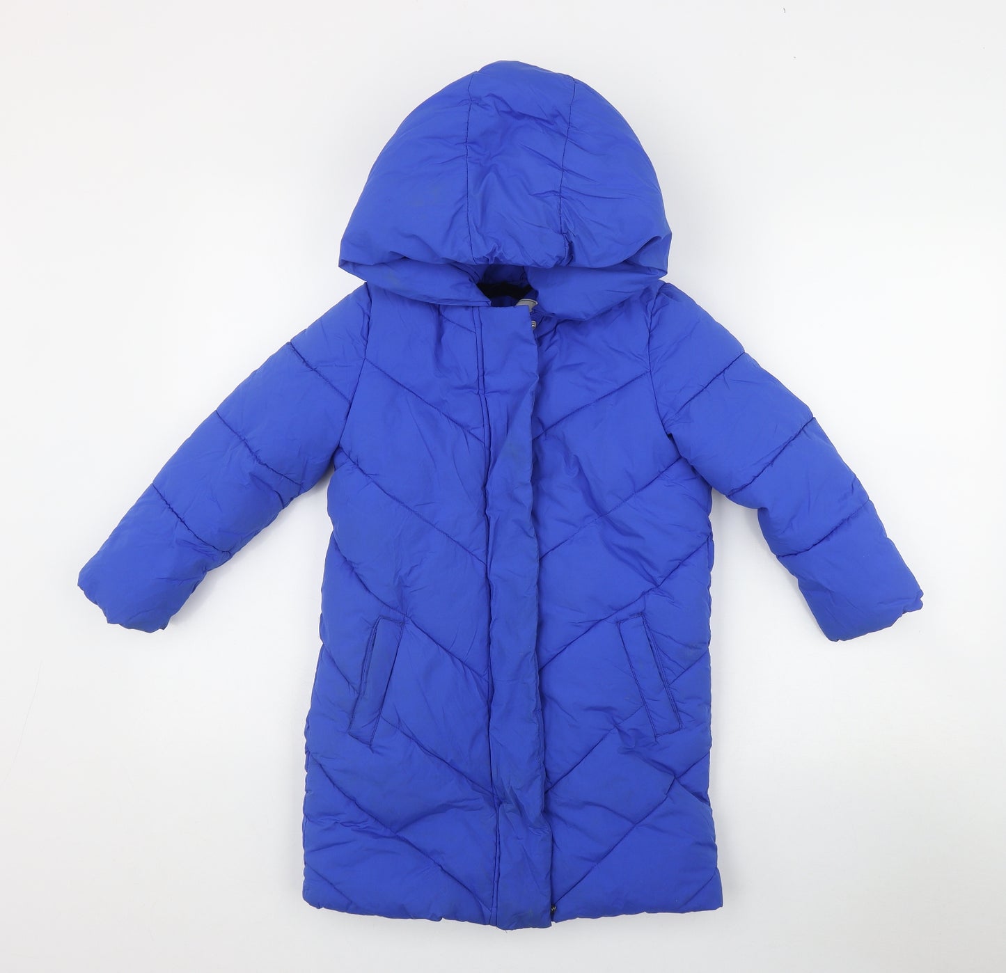 Marks and Spencer Boys Blue   Puffer Jacket Coat Size 5-6 Years  Zip