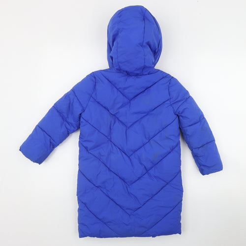 Marks and Spencer Boys Blue   Puffer Jacket Coat Size 5-6 Years  Zip