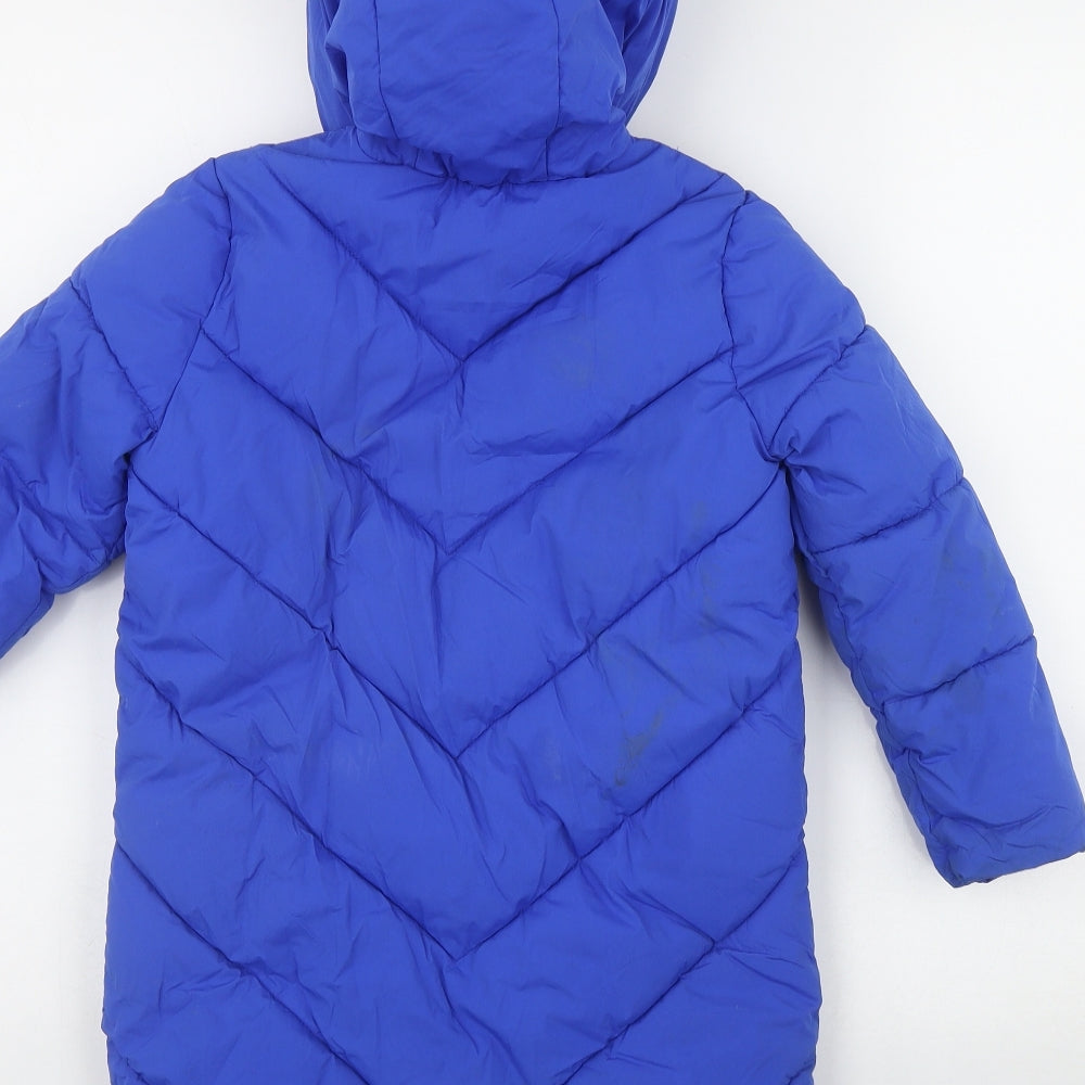 Marks and Spencer Boys Blue   Puffer Jacket Coat Size 5-6 Years  Zip