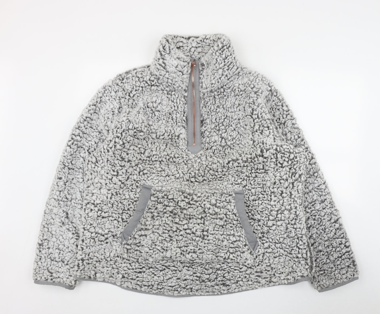 F&F Womens Grey  Polyester Pullover Sweatshirt Size 20  Zip