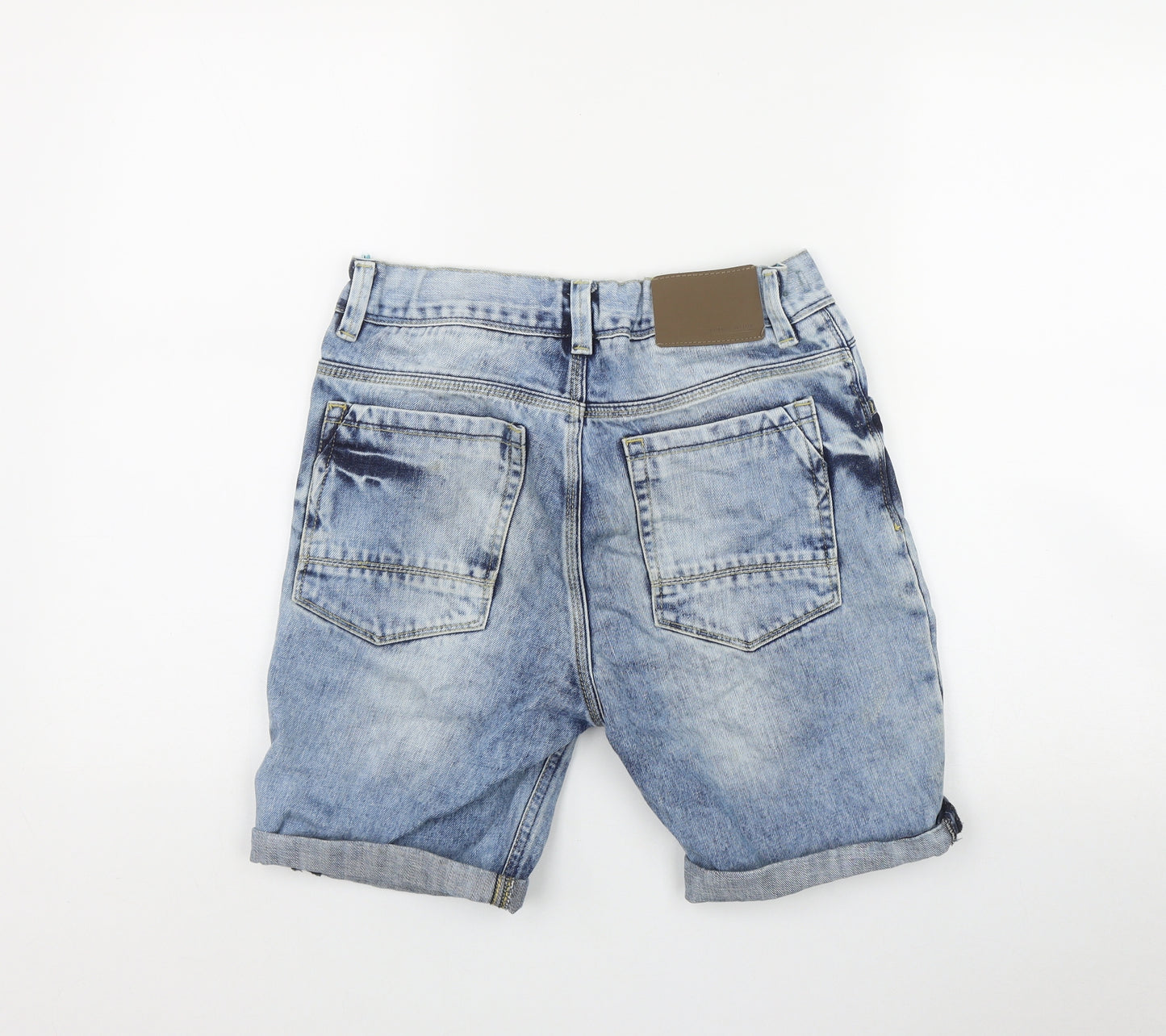 NEXT Boys Blue  Cotton Bermuda Shorts Size 14 Years  Regular Zip