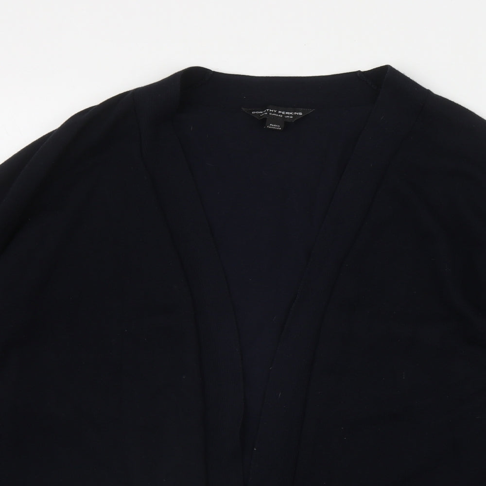 Dorothy Perkins Womens Blue V-Neck  Viscose Cardigan Jumper Size 14
