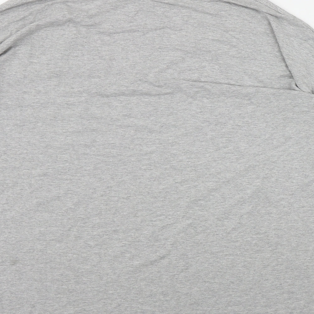 Warehouse Womens Grey  Viscose Basic T-Shirt Size 12 V-Neck