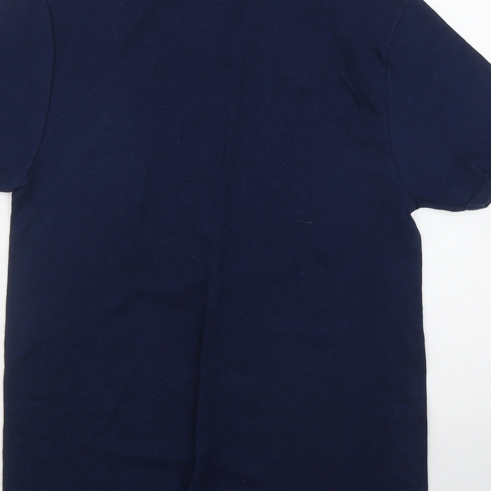 Preworn Mens Blue  Cotton  T-Shirt Size M Round Neck