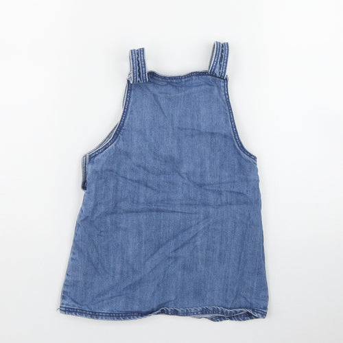 George Girls Black  Cotton A-Line  Size 3-4 Years  Square Neck Snap