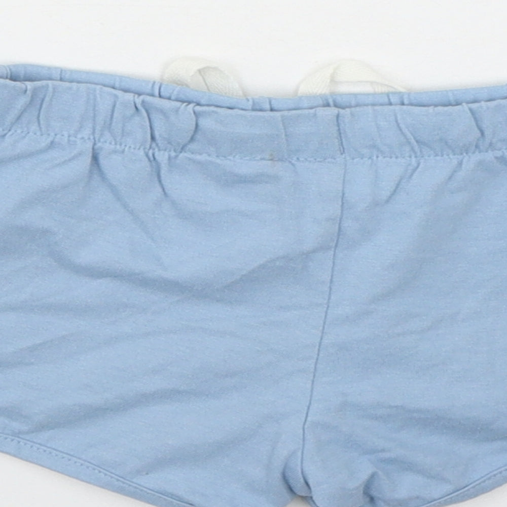 H&M Baby Blue  Cotton Sweatpants Leggings Size 12-18 Months  Drawstring