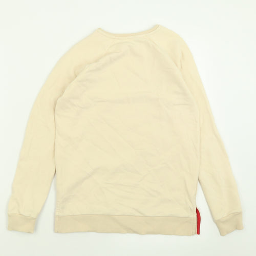George Girls Ivory Animal Print Cotton Pullover Sweatshirt Size 10-11 Years  Pullover