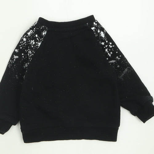 primaerk Boys Black  Cotton Pullover Jumper Size 3-6 Months  Button
