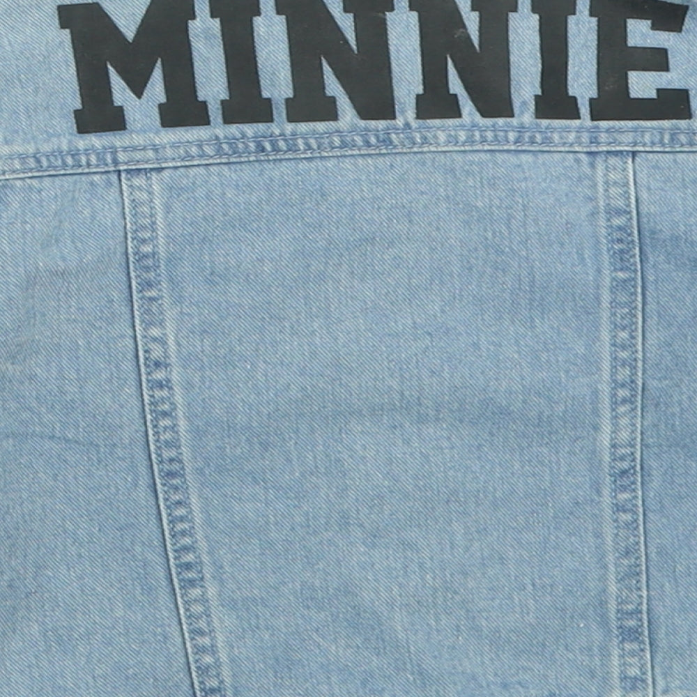 F&F Girls Blue   Basic Jacket Jacket Size 9-12 Months   Button - Minnie Mouse