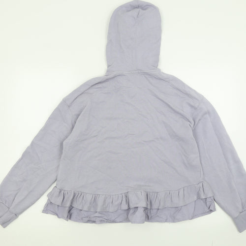River Island Womens Purple  Cotton Pullover Hoodie Size S  Pullover