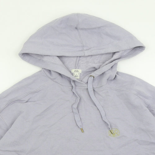 River Island Womens Purple  Cotton Pullover Hoodie Size S  Pullover