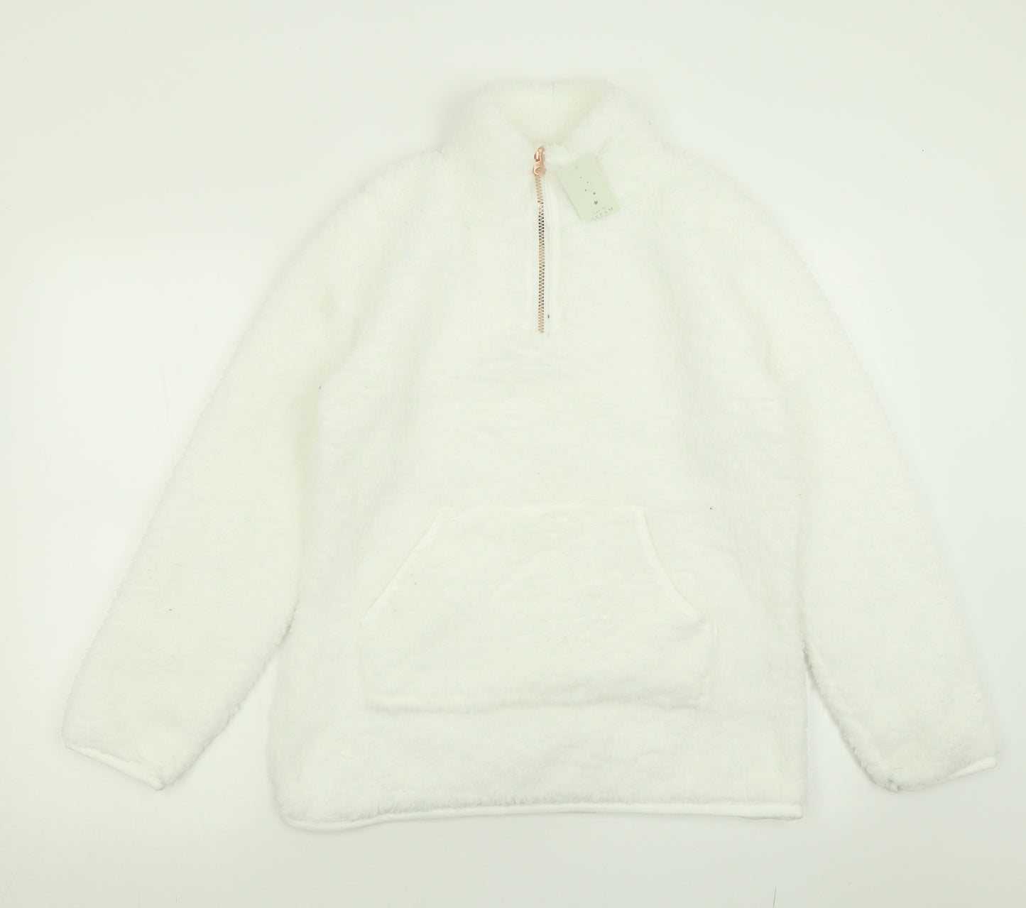 Matalan Womens White  Polyester Cami Pyjama Top Size S  Zip