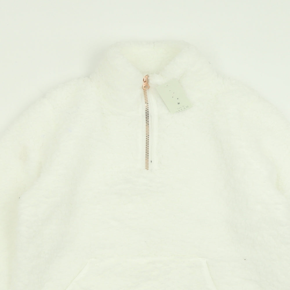 Matalan Womens White  Polyester Cami Pyjama Top Size S  Zip