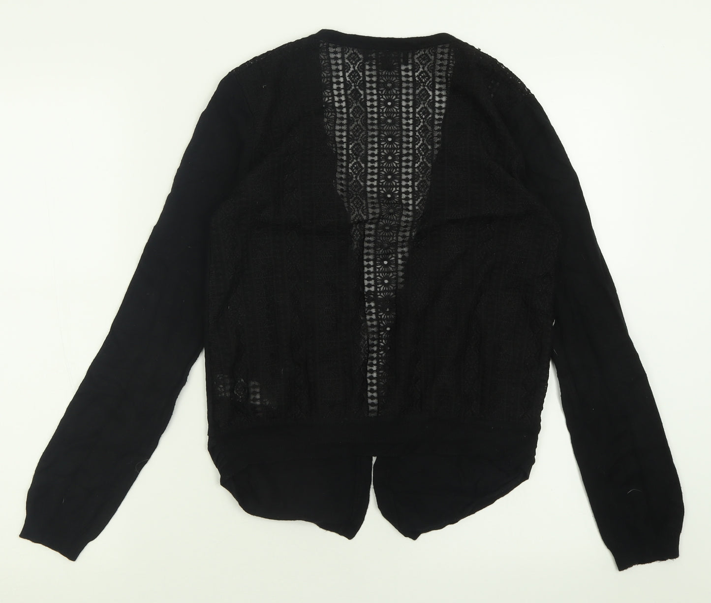 New Look Womens Black V-Neck  Viscose Cardigan Jumper Size 10