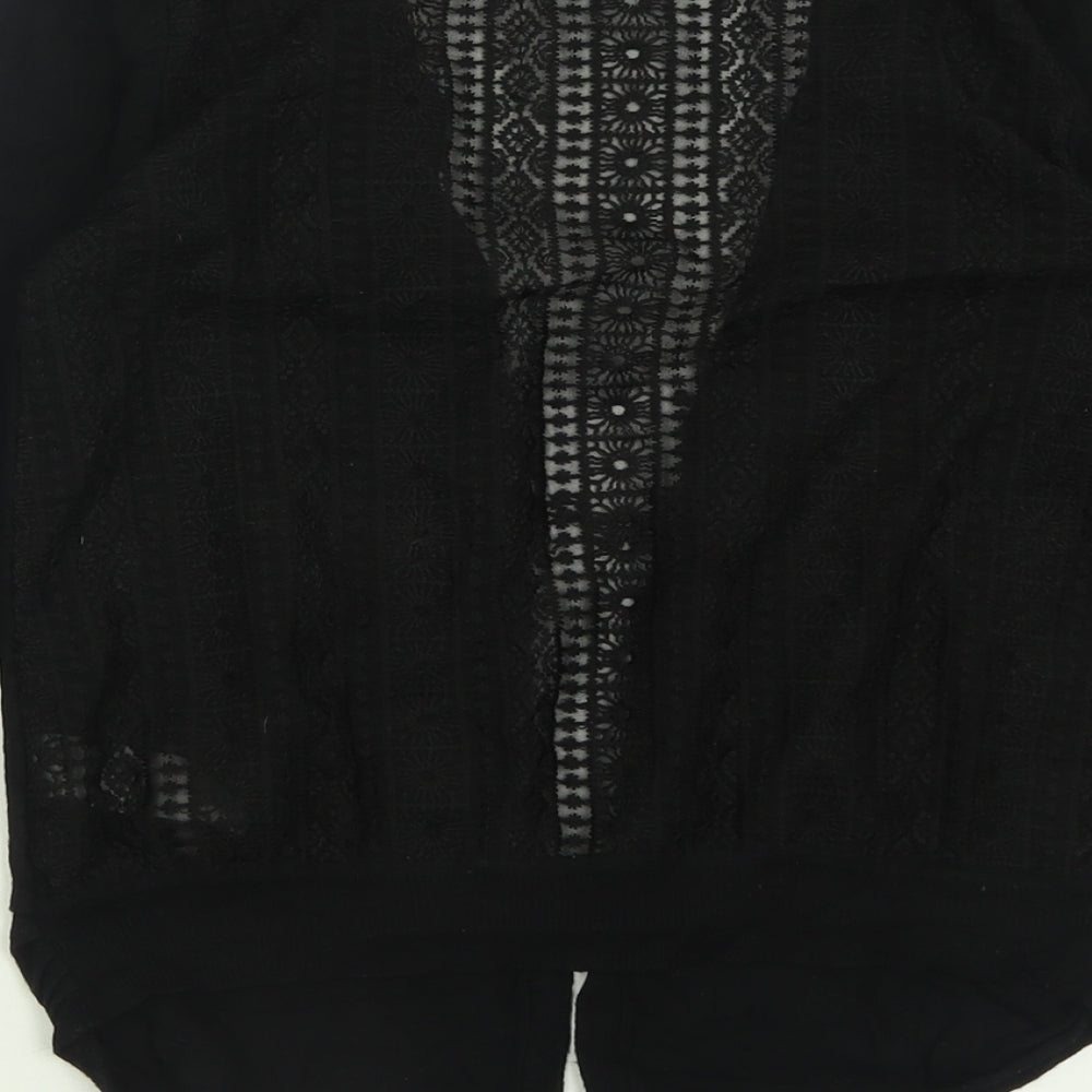 New Look Womens Black V-Neck  Viscose Cardigan Jumper Size 10