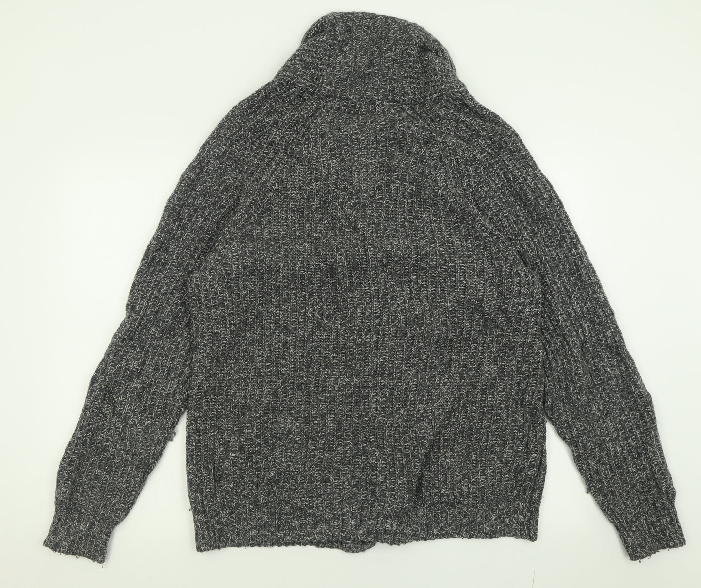 NEXT Mens Grey V-Neck  Cotton Cardigan Jumper Size M