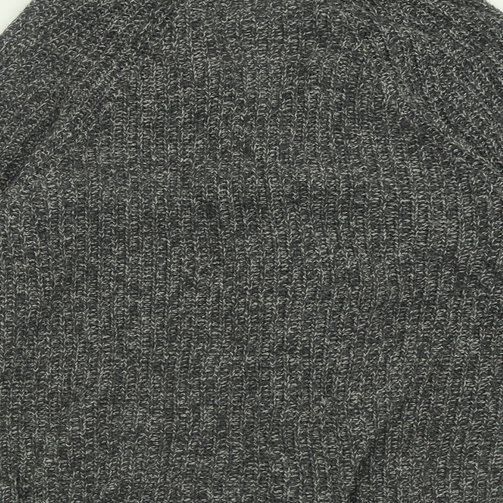 NEXT Mens Grey V-Neck  Cotton Cardigan Jumper Size M