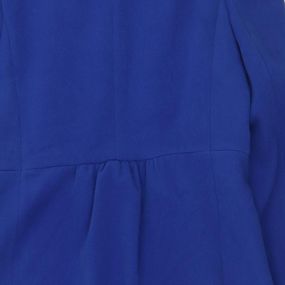 Papaya Womens Blue   Overcoat Coat Size 16  Button