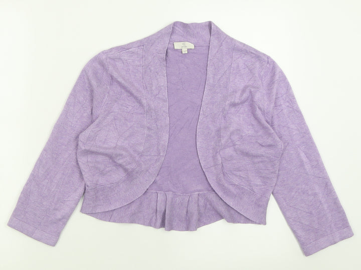 CC Womens Purple V-Neck Viscose Cardigan Jumper Size M