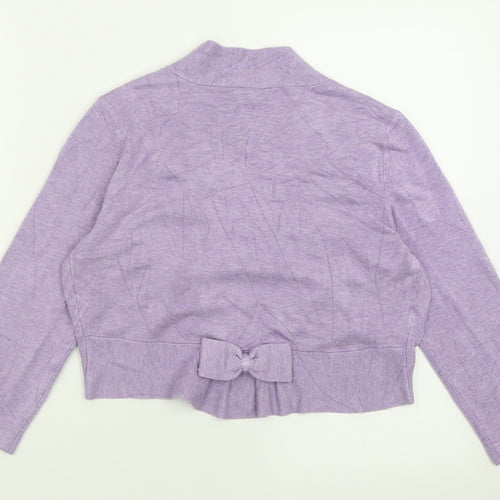 CC Womens Purple V-Neck  Viscose Cardigan Jumper Size M