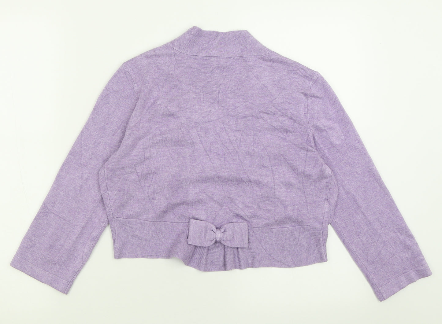 CC Womens Purple V-Neck  Viscose Cardigan Jumper Size M