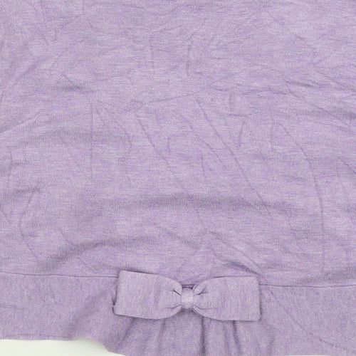 CC Womens Purple V-Neck  Viscose Cardigan Jumper Size M