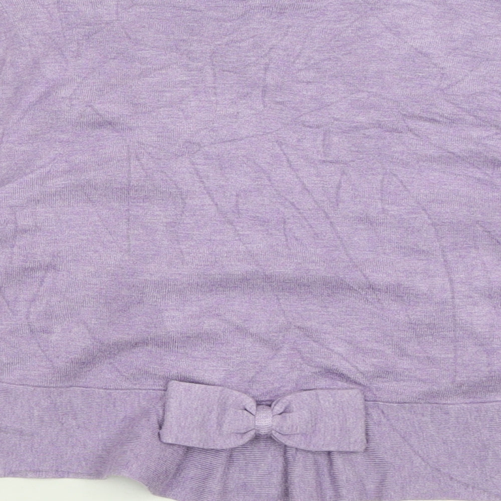 CC Womens Purple V-Neck  Viscose Cardigan Jumper Size M