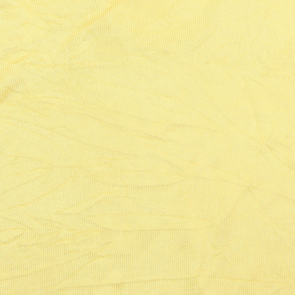 Country Casuals Womens Yellow  Viscose Basic T-Shirt Size L Crew Neck