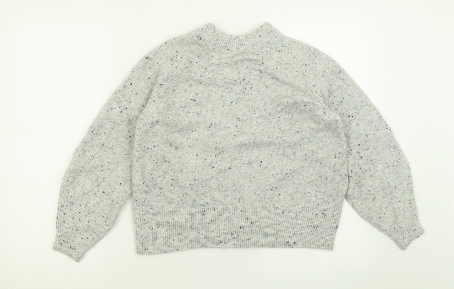 Marks and Spencer Womens Grey Crew Neck  Acrylic Pullover Jumper Size M