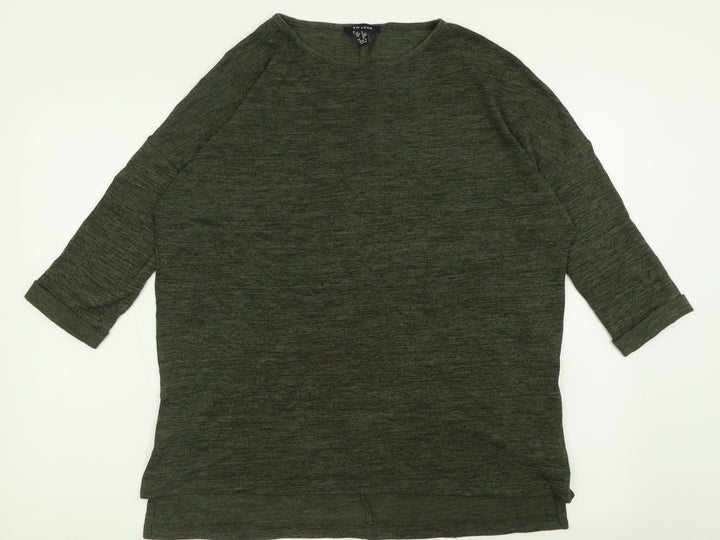 New Look Womens Green Crew Neck Polyester Pullover Jumper Size S