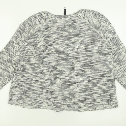 Woolworths Womens Grey Crew Neck  Cotton Pullover Jumper Size M