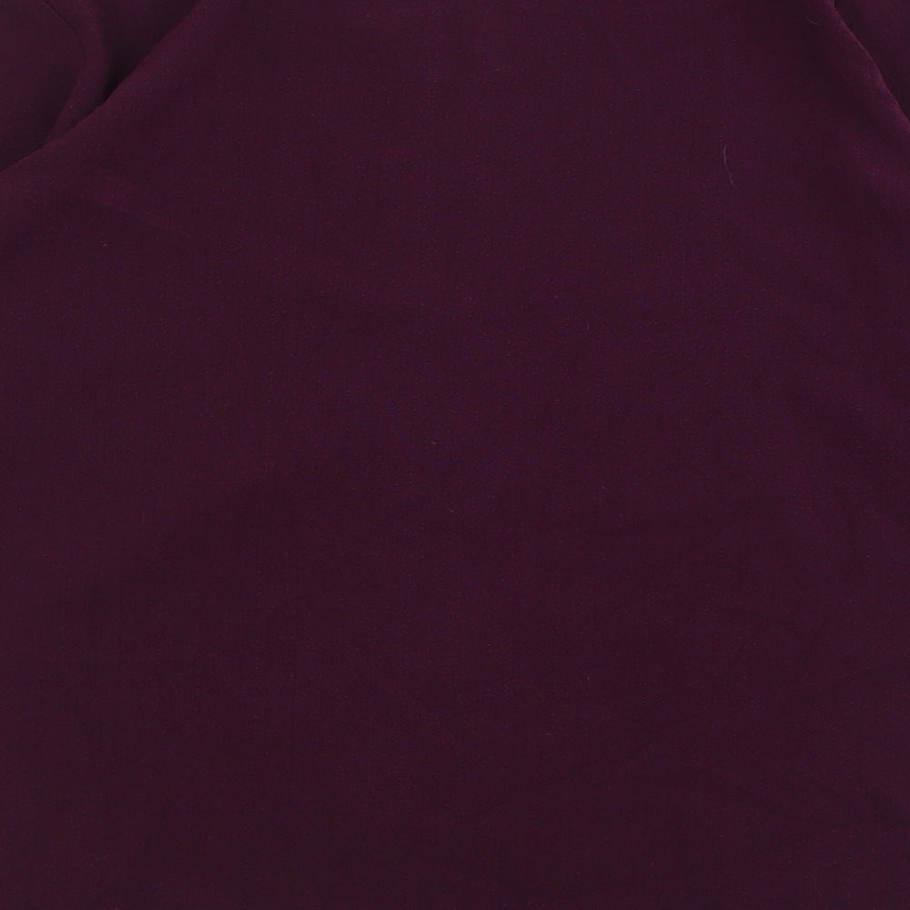 2-craze Womens Purple  Polyester Basic T-Shirt Size XL V-Neck