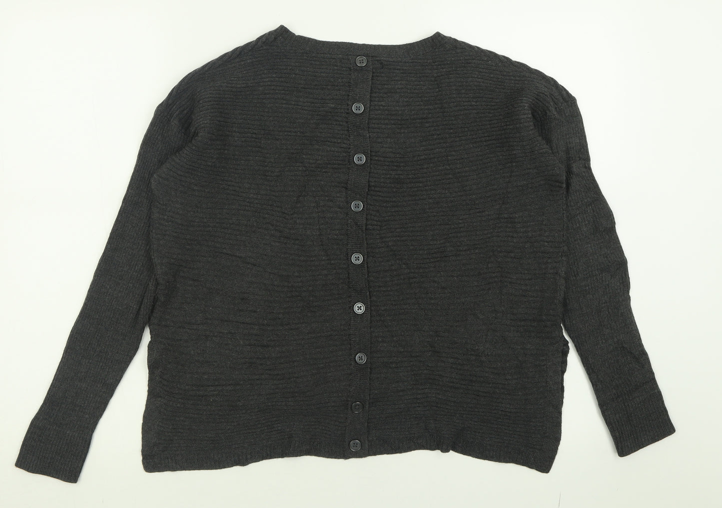 Tahari Womens Grey Crew Neck  Acrylic Pullover Jumper Size XL