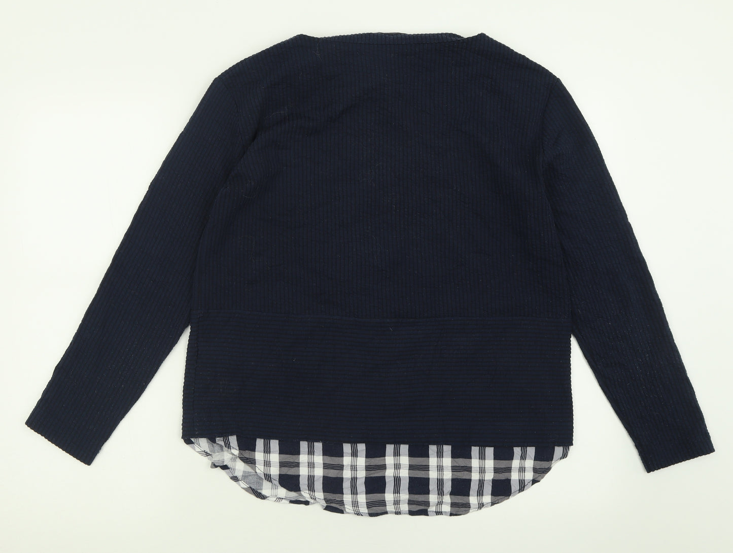 Marks and Spencer Womens Blue Crew Neck  Polyester Pullover Jumper Size 12