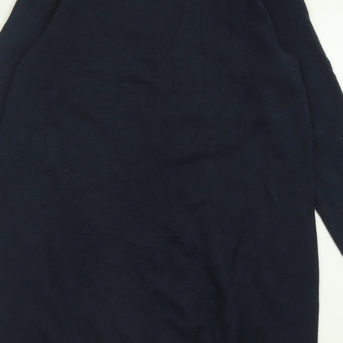Marks and Spencer Womens Blue V-Neck  Acrylic Tunic Jumper Size 6