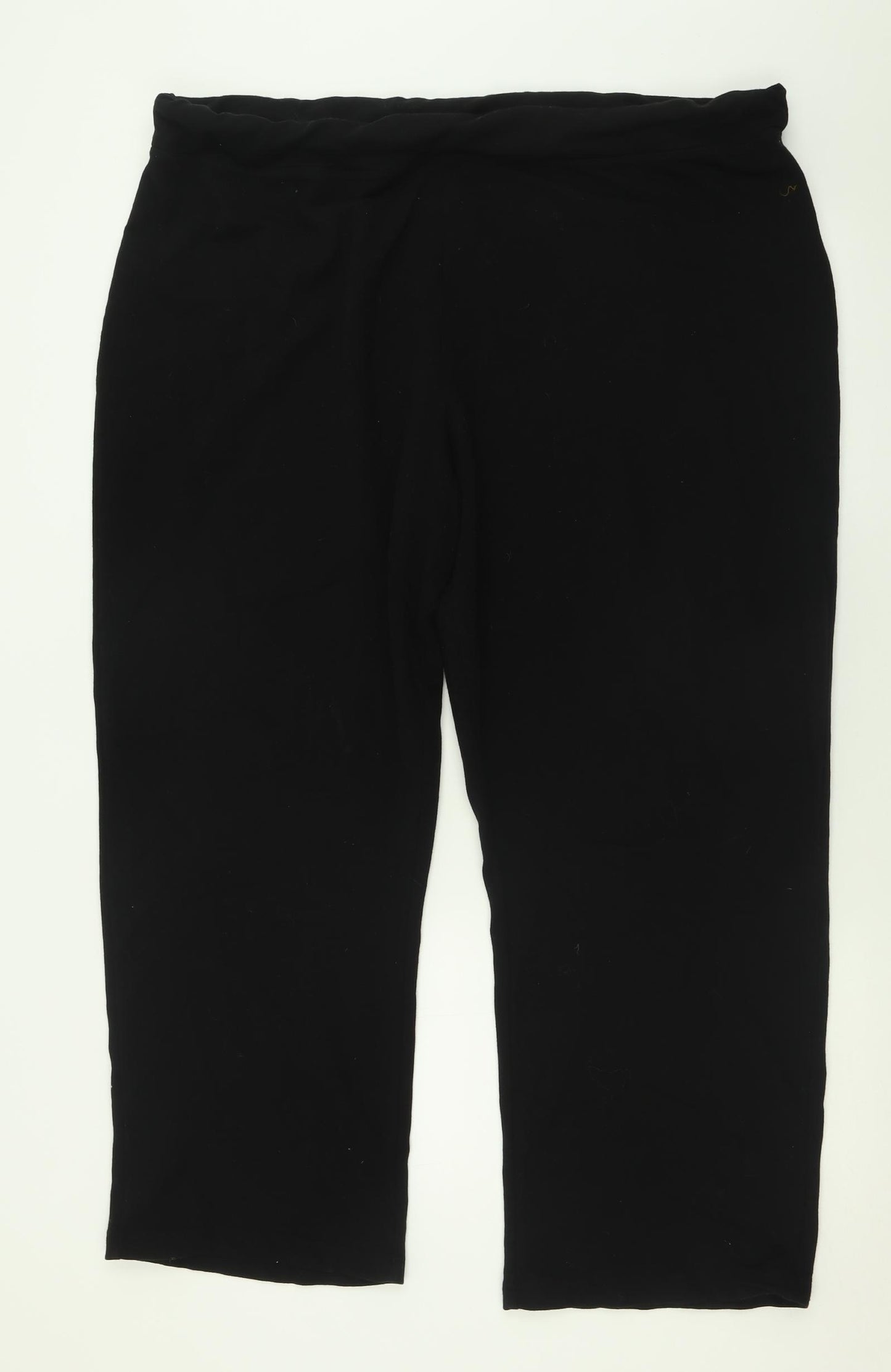capsule Womens Black  Cotton Trousers  Size 24 L30 in Regular