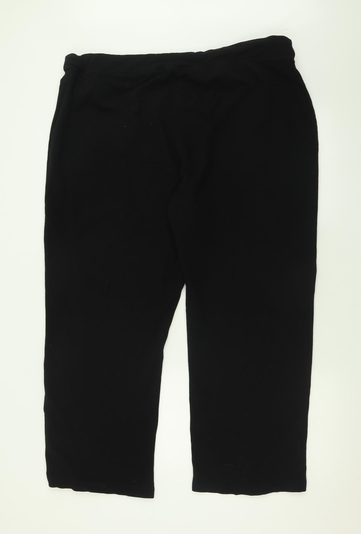 capsule Womens Black  Cotton Trousers  Size 24 L30 in Regular